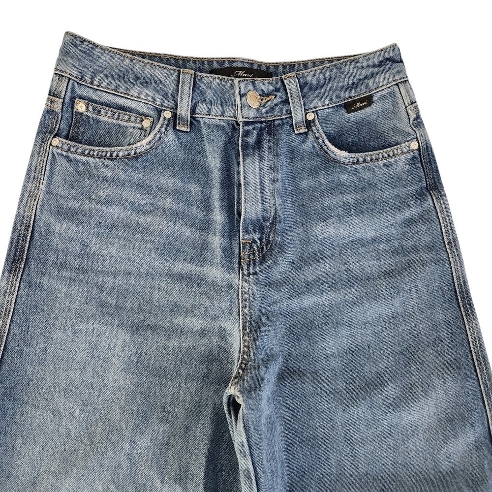 MAVI Blue High-Rise Wide Leg Organic Cotton Jeans 25 waist - Picture 3 of 15